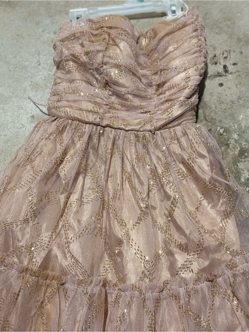 Women’s ' Blush Pink Gold-Accented Party Dress